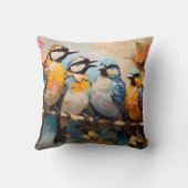 カラフル絵を描鳥 クッション (裏面)