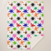 カラフル絵を描（ばちゃばちゃ）跳ねるパターン