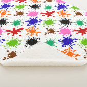 カラフル絵を描（ばちゃばちゃ）跳ねるパターン シェルパブランケット (3/4)