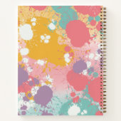 カラフル絵を描(ばちゃばちゃ)跳ねるパーソナライズされた ノートブック (裏面)