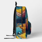 カラフル絵を描（ばちゃばちゃ）跳ねる芸術(12) プリントバックパック (左)