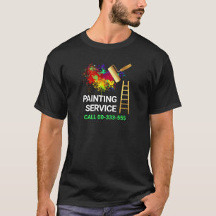 カラフル絵を描(ばちゃばちゃ)跳ねる金ゴールド梯子 Tシャツ