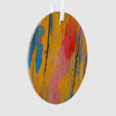 カラフル絵を描（ばちゃばちゃ）跳ねる オーナメント (正面)