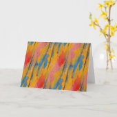 カラフル絵を描（ばちゃばちゃ）跳ねる カード (黄色い花)