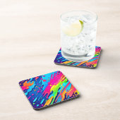 カラフル絵を描（ばちゃばちゃ）跳ねる コースター (右側)