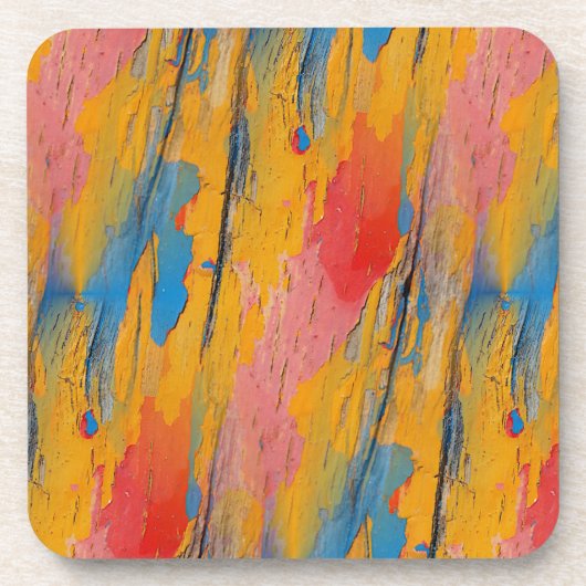 カラフル絵を描（ばちゃばちゃ）跳ねる コースター (正面)