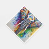 カラフル絵を描（ばちゃばちゃ）跳ねる スタンダードランチョンナプキン (角)