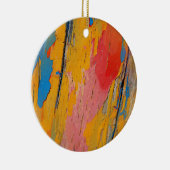 カラフル絵を描（ばちゃばちゃ）跳ねる セラミックオーナメント (右)