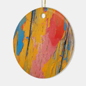 カラフル絵を描（ばちゃばちゃ）跳ねる セラミックオーナメント (左)