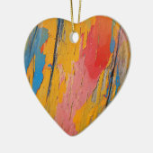 カラフル絵を描（ばちゃばちゃ）跳ねる セラミックオーナメント (左)