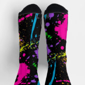 カラフル絵を描（ばちゃばちゃ）跳ねる ソックス (上部)