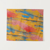 カラフル絵を描（ばちゃばちゃ）跳ねる タペストリー (正面(横))