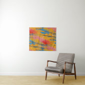 カラフル絵を描（ばちゃばちゃ）跳ねる タペストリー (インサイチュ(横))