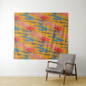カラフル絵を描（ばちゃばちゃ）跳ねる タペストリー (インサイチュ(横))