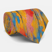 カラフル絵を描（ばちゃばちゃ）跳ねる ネクタイ (ロール)