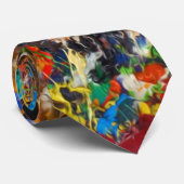 カラフル絵を描（ばちゃばちゃ）跳ねる ネクタイ (ロール)