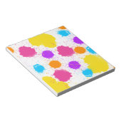 カラフル絵を描(ばちゃばちゃ)跳ねる ノートパッド (アングル)