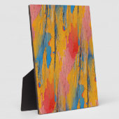 カラフル絵を描（ばちゃばちゃ）跳ねる フォトプラーク (側面)