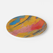 カラフル絵を描（ばちゃばちゃ）跳ねる ペーパープレート (アングル)