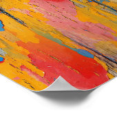 カラフル絵を描（ばちゃばちゃ）跳ねる ポスター (角)