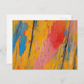 カラフル絵を描（ばちゃばちゃ）跳ねる ポストカード (正面/裏面)