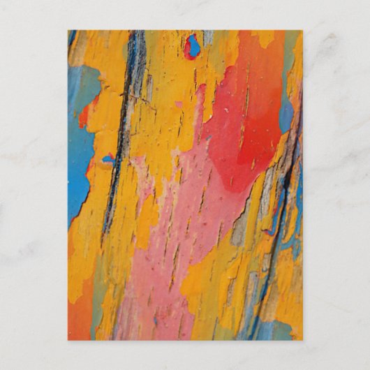 カラフル絵を描（ばちゃばちゃ）跳ねる ポストカード (正面)