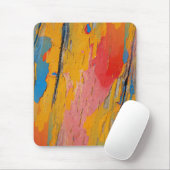 カラフル絵を描（ばちゃばちゃ）跳ねる マウスパッド (マウス)
