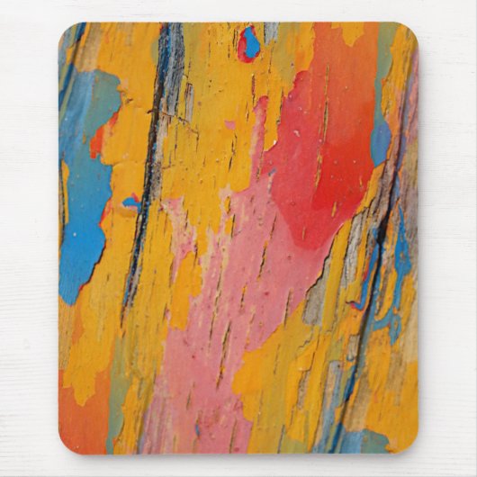 カラフル絵を描（ばちゃばちゃ）跳ねる マウスパッド (正面)