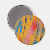 カラフル絵を描（ばちゃばちゃ）跳ねる マグネット (正面/裏面)