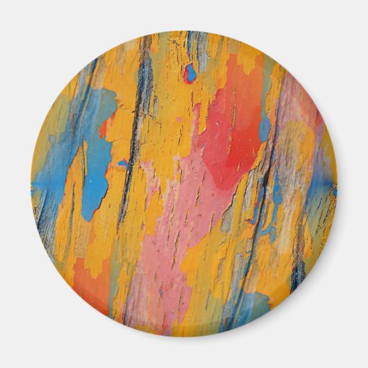 カラフル絵を描（ばちゃばちゃ）跳ねる マグネット (正面)