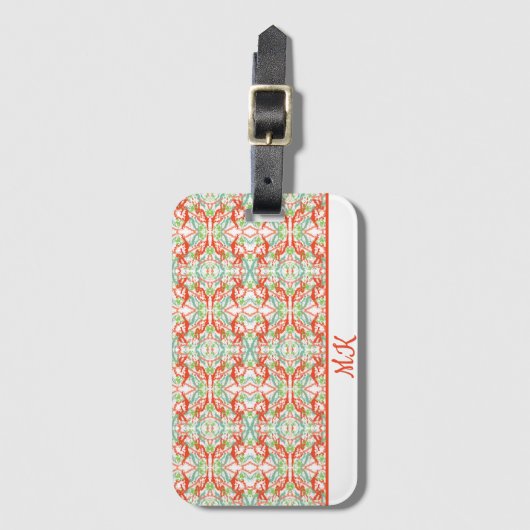 カラフル絵を描(ばちゃばちゃ)跳ねる ラゲッジタグ (正面縦)