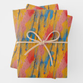 カラフル絵を描（ばちゃばちゃ）跳ねる ラッピングペーパーシート (インサイチュ)