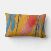 カラフル絵を描（ばちゃばちゃ）跳ねる ランバークッション (裏面)