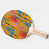 カラフル絵を描（ばちゃばちゃ）跳ねる 卓球ラケット (横)