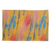 カラフル絵を描（ばちゃばちゃ）跳ねる 枕カバー (裏面)