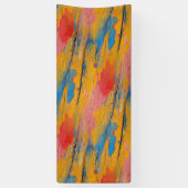 カラフル絵を描（ばちゃばちゃ）跳ねる 横断幕 (縦)