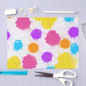 カラフル絵を描（ばちゃばちゃ）跳ねる 薄葉紙 (クラフト)