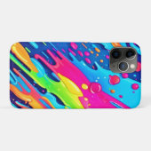 カラフル絵を描(ばちゃばちゃ)跳ねる Case-Mate iPhoneケース (裏面(横))