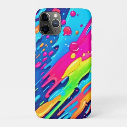 カラフル絵を描(ばちゃばちゃ)跳ねる Case-Mate iPhoneケース (裏)