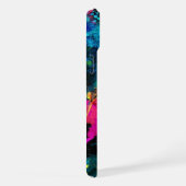 カラフル絵を描（ばちゃばちゃ）跳ねる iPhoneケース (右側面)