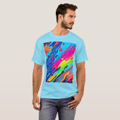 カラフル絵を描(ばちゃばちゃ)跳ねる Tシャツ (正面フル)
