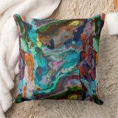 カラフル絵を描 クッション (ブランケット)