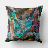 カラフル絵を描 クッション (正面)