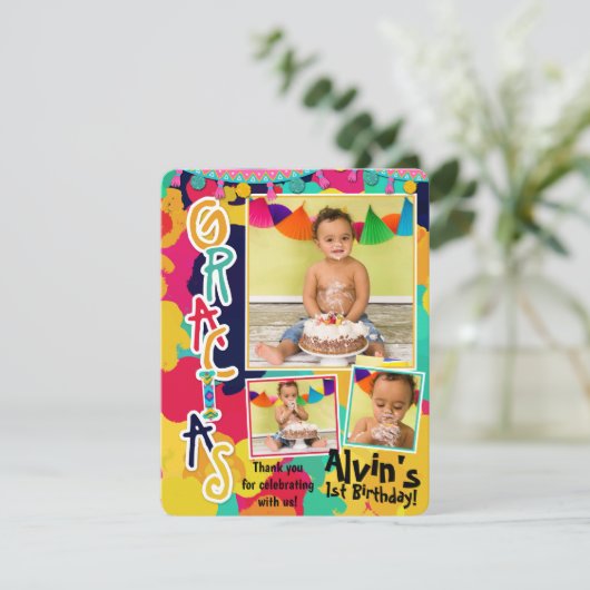 カラフル絵を描Fiesta Graciasありがとう 招待状 (スタンド正面)