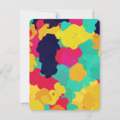 カラフル絵を描Fiesta Graciasありがとう 招待状 (裏面)