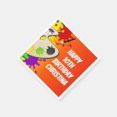 カラフル絵を描Palette Art絵を描's Birthday Party スタンダードカクテルナプキン (角)