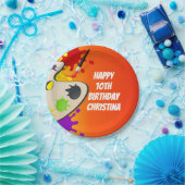 カラフル絵を描Palette Art絵を描's Birthday Party ペーパープレート (パーティー)