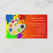 カラフル絵を描Palette Art絵を描's Birthday Party 名刺 (裏面)
