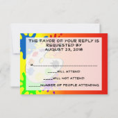 カラフル絵を描Palette Art絵を描's Birthday Party 招待状 (裏面)