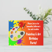 カラフル絵を描Palette Art絵を描's Birthday Party 招待状 (スタンド正面)